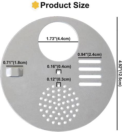 Bee Hive Nuc Box Entrance Gates, 4.92'' Diameter Stainless 